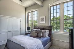 bed in a bedroom