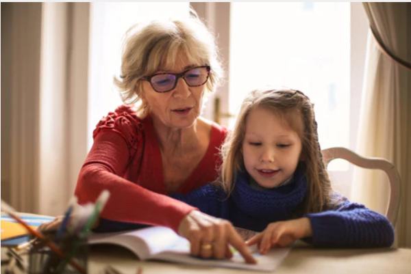 grandma with grandaughter