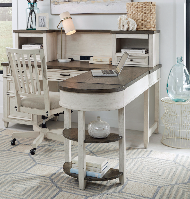 L-shaped home office desk