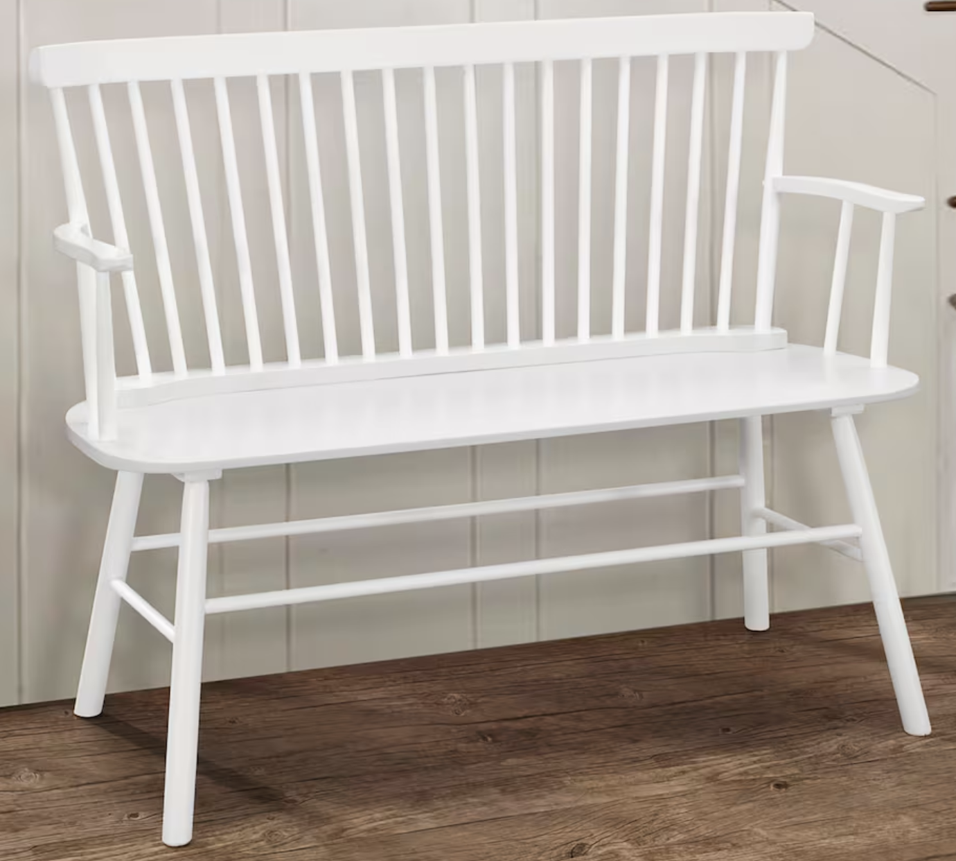 white entry bench