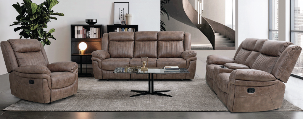 living room furniture set with reclining seats