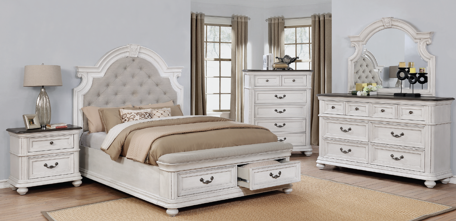 white matching bedroom furniture