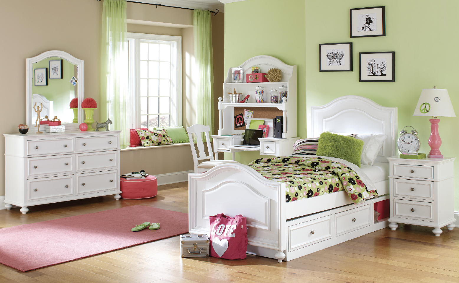 white kids bedroom furniture set