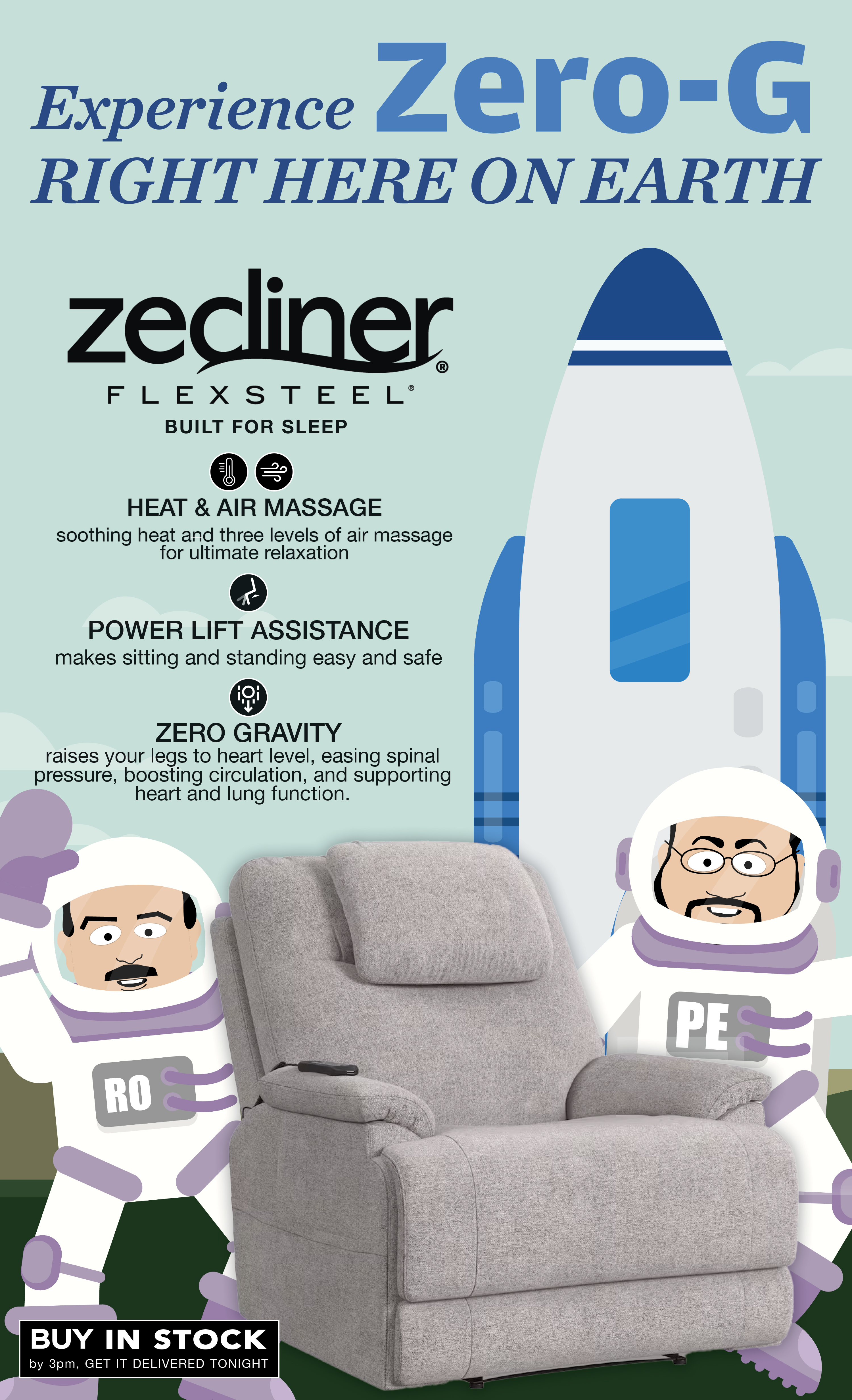 ad for a Zero-G recliner