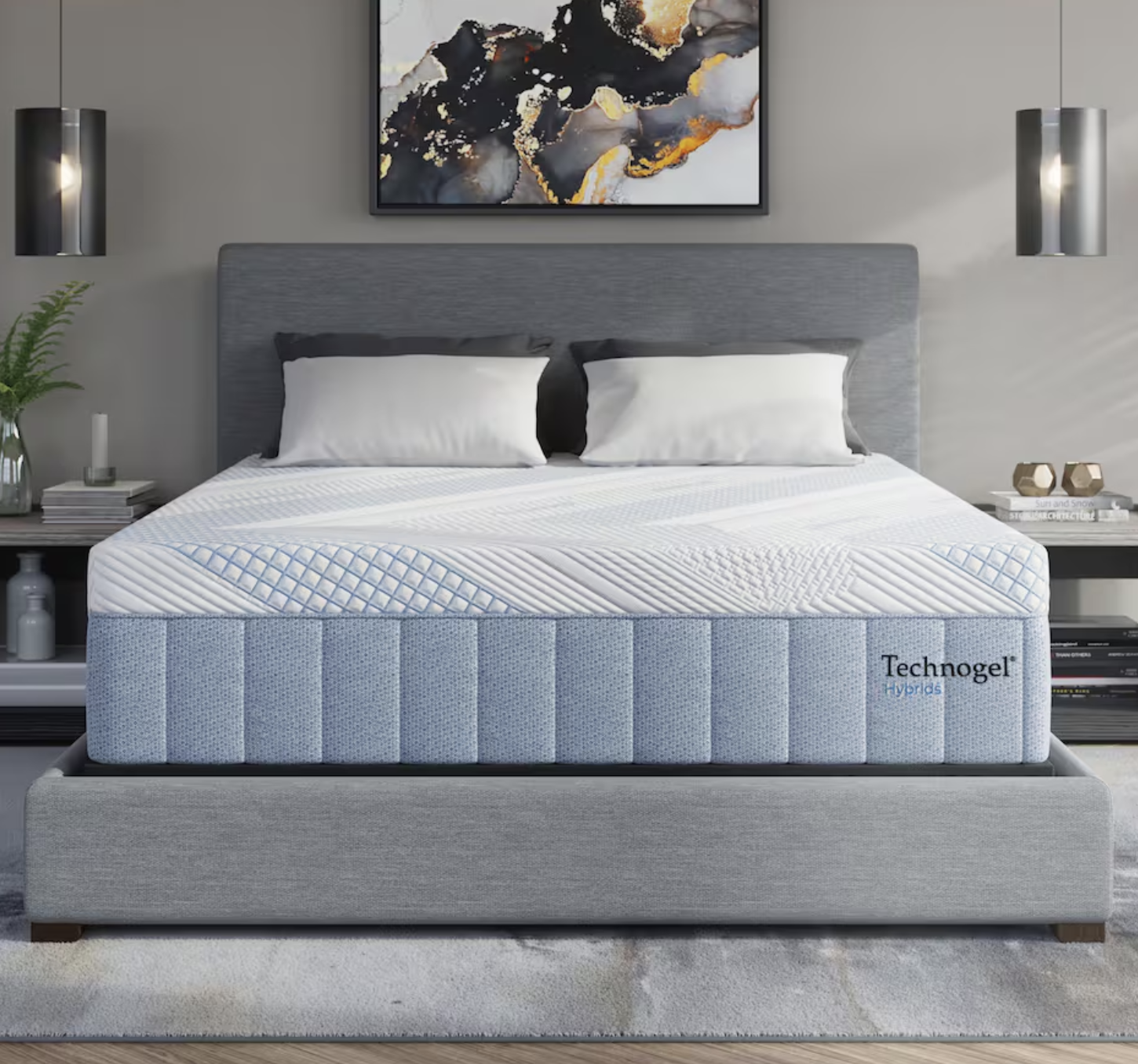 Technogel Hybrid mattress in a bedroom