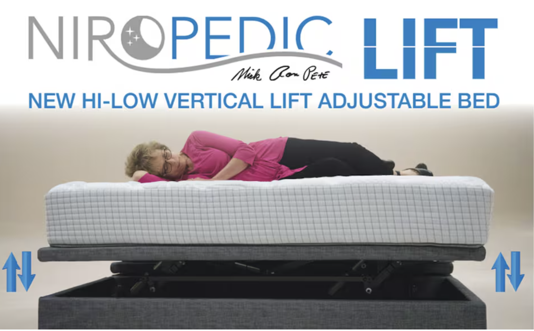 NIROPEDIC Lift New Hi-Low virtical lift adjustable bed