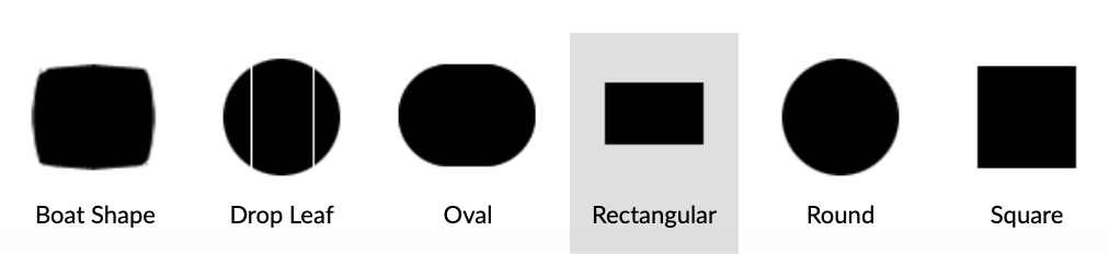 table shapes 